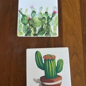 Cactus Art Coasters Set